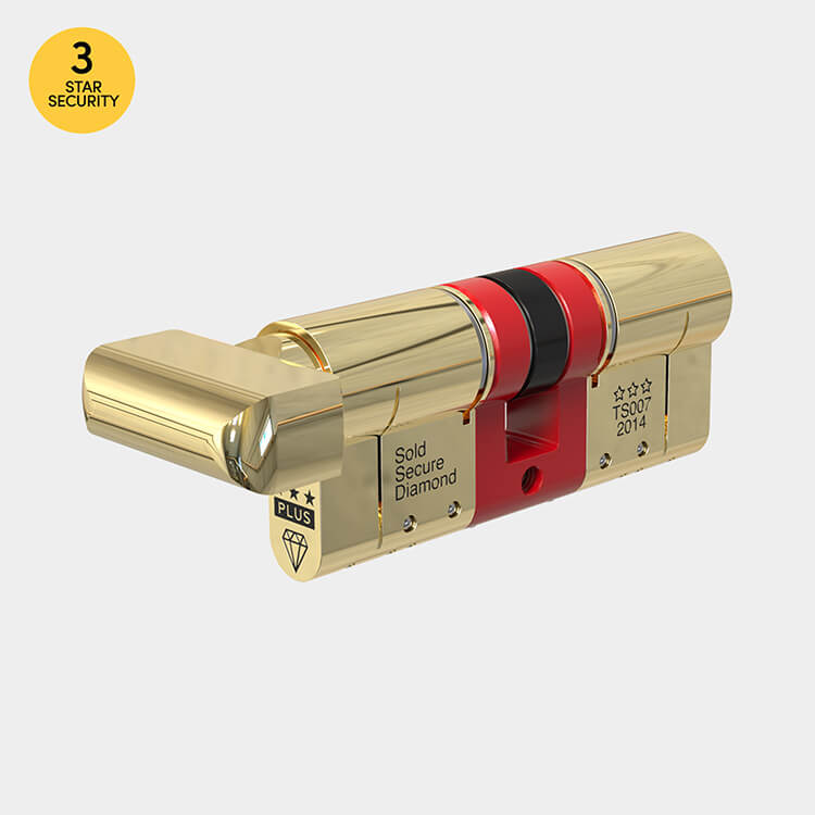 Thumbturn Operated Lock in Brass