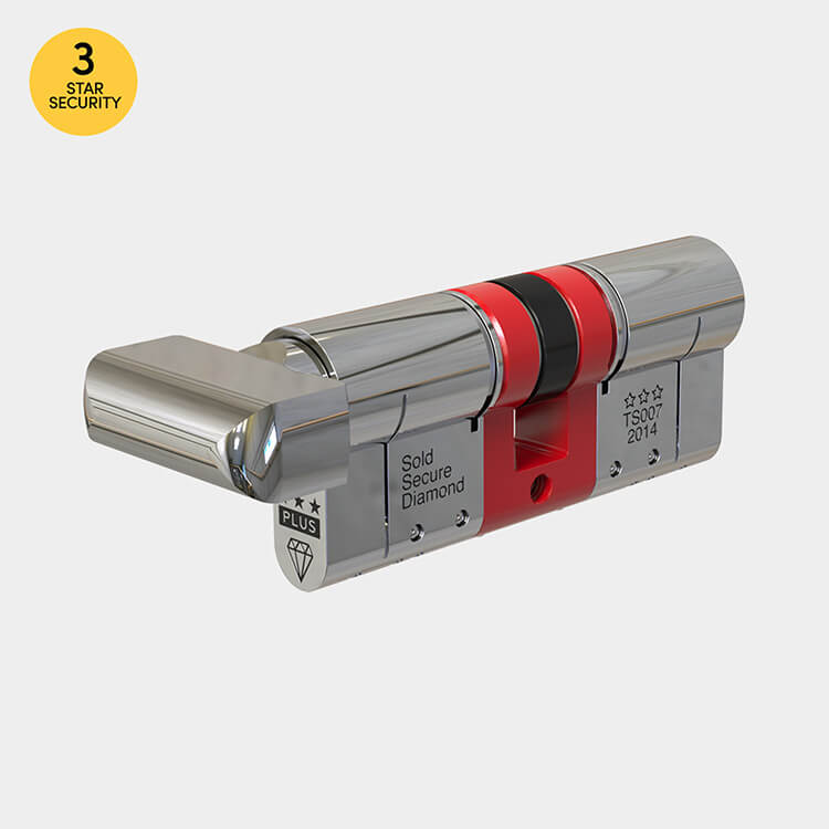 Thumbturn Operated Lock in Chrome